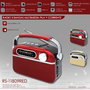 SAMI Radio Vintage AC/DC 3 Bandas con Bluetooth, USB, Micro SD y Aux