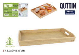 Inde Quttin Bandeja de Bambú 44,5 x 29,7 x 5,8 cm (8 Unidades)