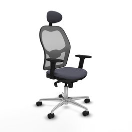 PIQUERAS Y CRESPO Silla de oficina Jorquera Gris con mecanismo Sincro