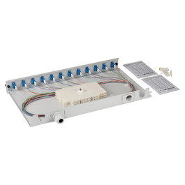 EFB Elektronik Caja de empalme gris extensible LC OS2 24xPigtails y 12xDuplex-Kupplung