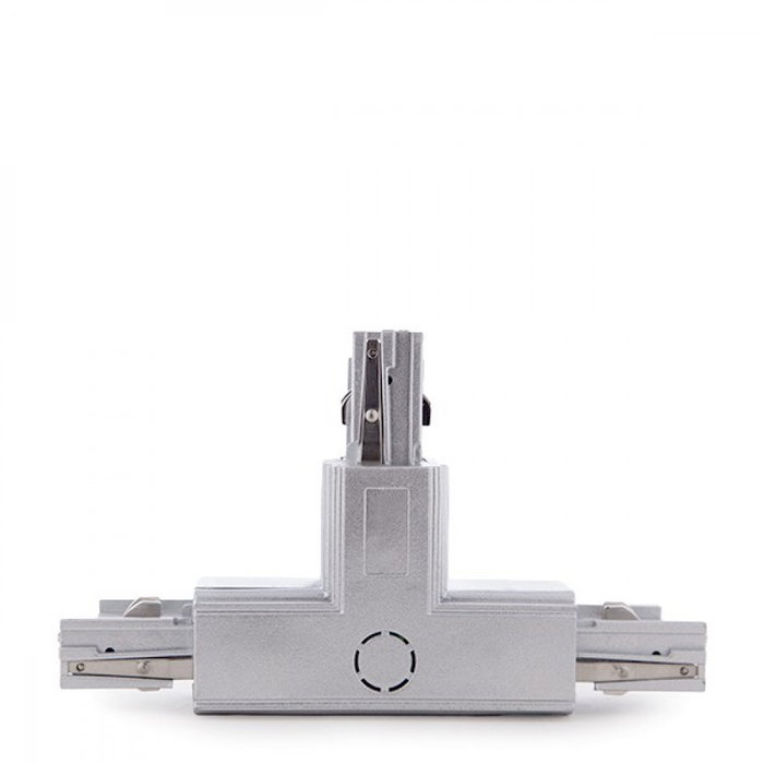 Conector T para Carril Trifásico Plata