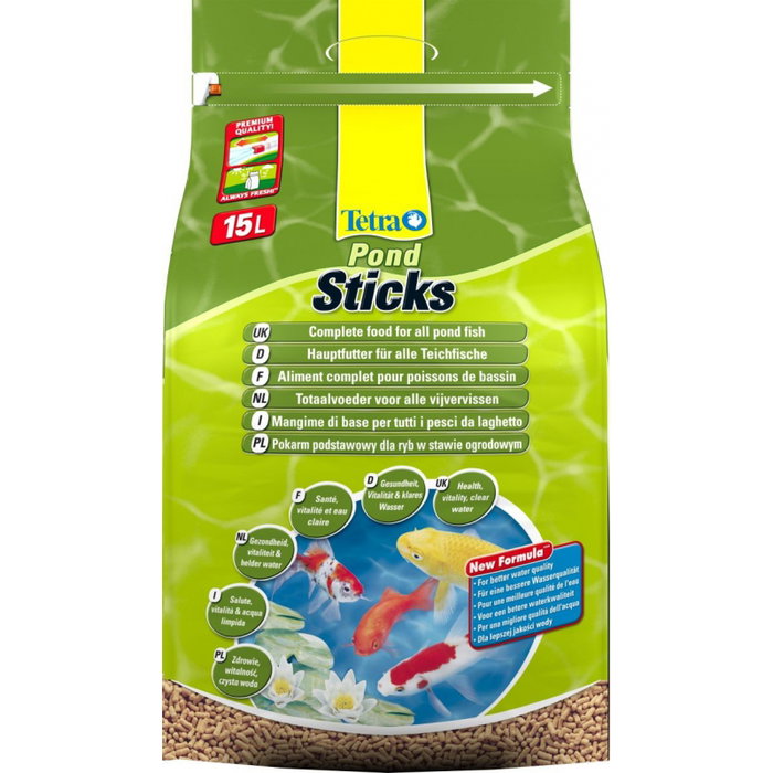 Tetra Alimento para Peces de Estanque Pond Sticks 15 Litros Comida Flotante Tetra Alimento para Peces de Estanque Pond Sticks 15 Litros Comida Flotante