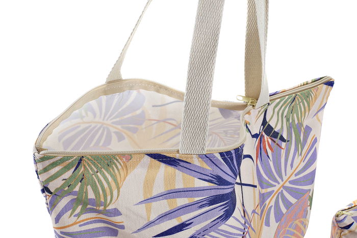 DKD Home Decor Bolso Mediterraneo Rosa Malva 15 x 40 x 47 cm Set de 2 (6 Unidades)