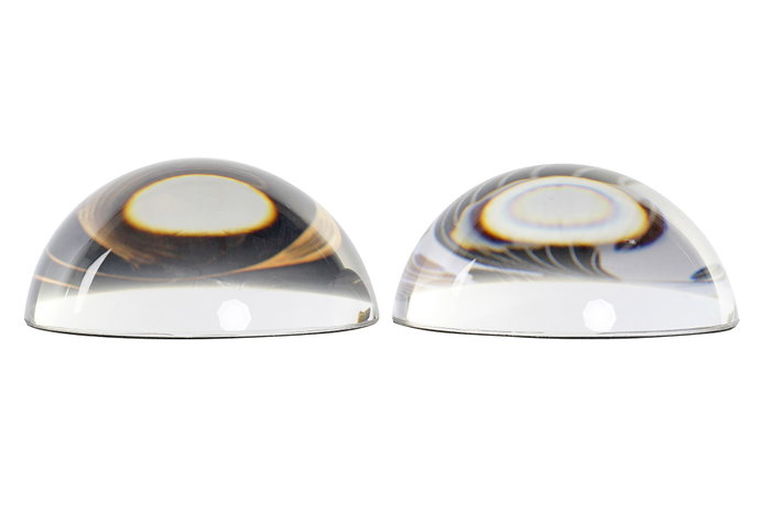 DKD Home Decor Pisapapeles de Cristal Ginko Surtido de 2 Unidades