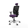 PIQUERAS Y CRESPO Silla de oficina Motilla con mecanismo Sincro/Traslack, Morado y Negro