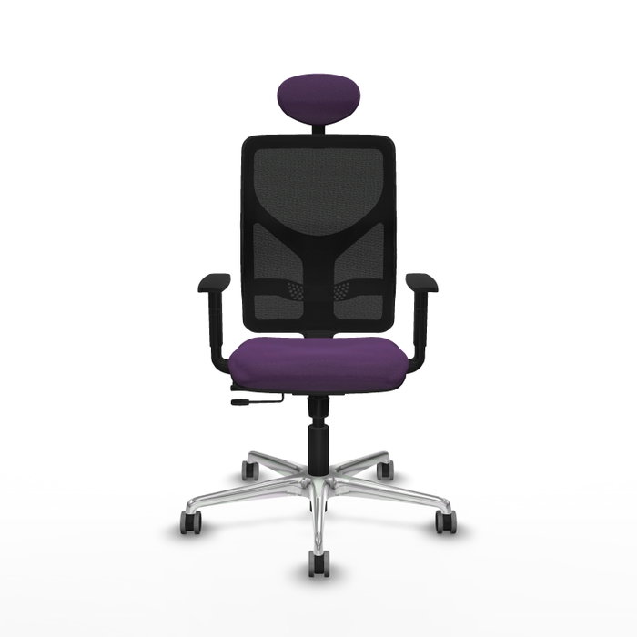 PIQUERAS Y CRESPO Silla de oficina Motilla con mecanismo Sincro/Traslack, Morado y Negro