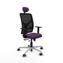 PIQUERAS Y CRESPO Silla de oficina Motilla con mecanismo Sincro/Traslack, Morado y Negro