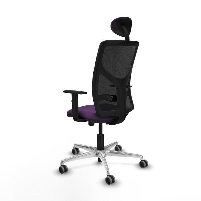 PIQUERAS Y CRESPO Silla de oficina Motilla con mecanismo Sincro/Traslack, Morado y Negro