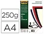 Fellowes Tapa de Encuadernación DIN A4 Cartón Brillo Rojo Chromolux 250 gr Pack 100 Unidades