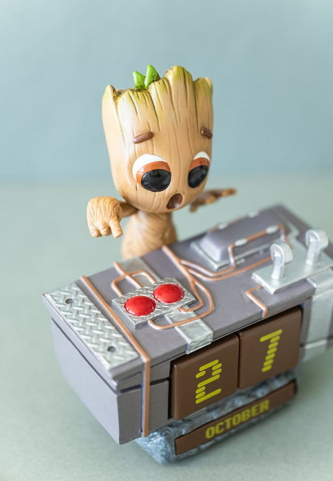 ERIK Calendario Perpetuo 3D Groot Death Button Guardianes de la Galaxia Marvel