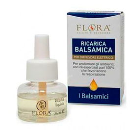 FLORA Recarga Difusor Eléctrico Balsámico 25 Ml - Purifica y Refresca el Ambiente, Apto Uso Infantil, 200 Horas Aprox.