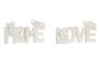 DKD Home Decor Decoración Resina HOME LOVE 2 Piezas Blanco