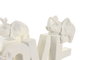 DKD Home Decor Decoración Resina HOME LOVE 2 Piezas Blanco
