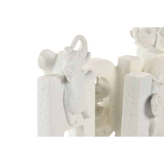 DKD Home Decor Decoración Resina HOME LOVE 2 Piezas Blanco