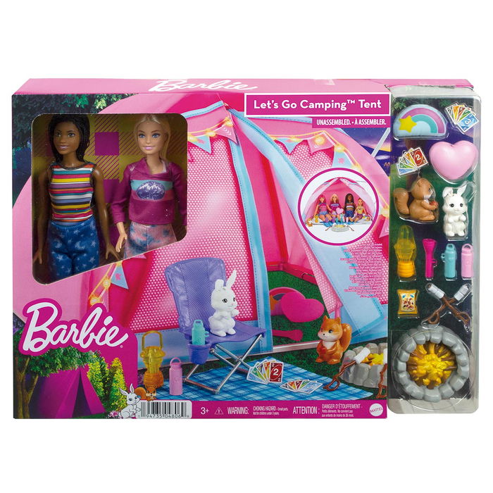 Barbie HGC18 Muñecas Malibu y Brooklyn Vamos De Camping Tienda con Accesorios para Juego de Aventuras al Aire Libre Mattel Barbie HGC18 Muñecas Malibu y Brooklyn Vamos De Camping Tienda con Accesorios para Juego de Aventuras al Aire Libre Mattel