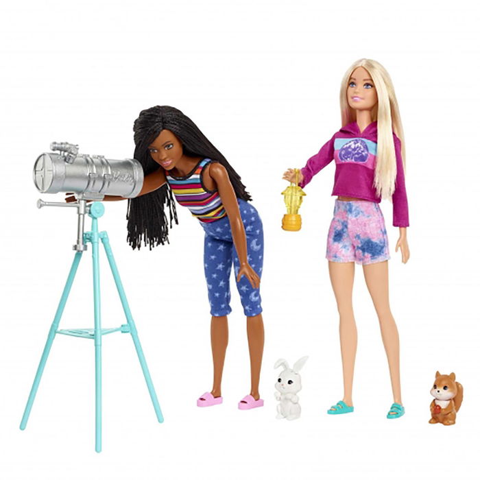 Barbie HGC18 Muñecas Malibu y Brooklyn Vamos De Camping Tienda con Accesorios para Juego de Aventuras al Aire Libre Mattel Barbie HGC18 Muñecas Malibu y Brooklyn Vamos De Camping Tienda con Accesorios para Juego de Aventuras al Aire Libre Mattel