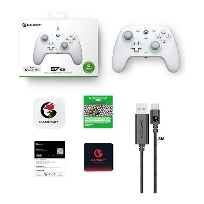 GameSir Mando G7 SE Alámbrico USB Tipo C para Xbox One/Series S/X Blanco
