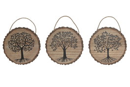 DKD Home Decor Decoración Colgante Árbol de la Vida MDF 20x1x27 cm