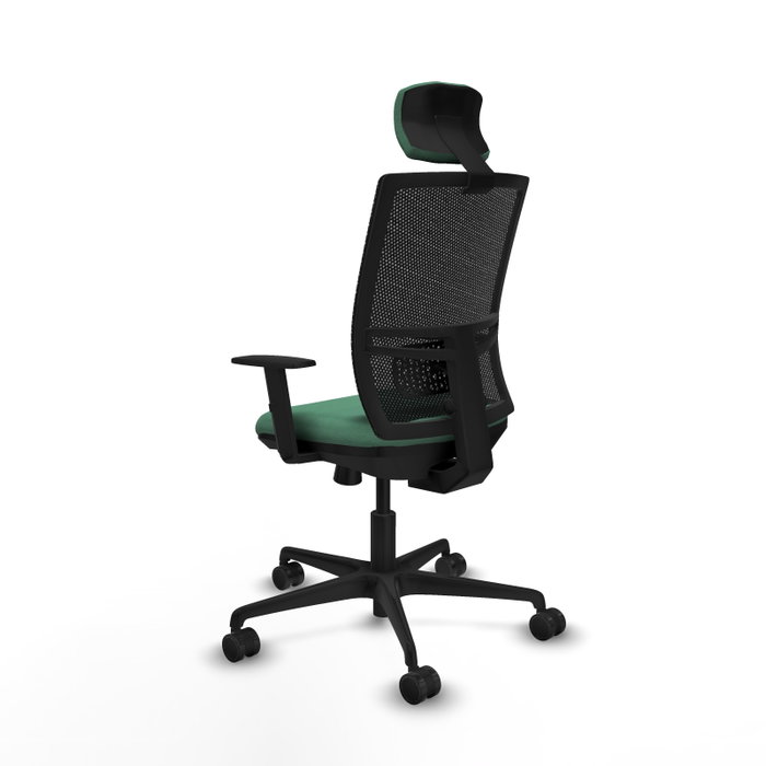 PIQUERAS Y CRESPO Silla de oficina Yunquera con mecanismo Sincro/Traslack, Verde esmeralda y Negro PIQUERAS Y CRESPO Silla de oficina Yunquera con mecanismo Sincro/Traslack, Verde esmeralda y Negro