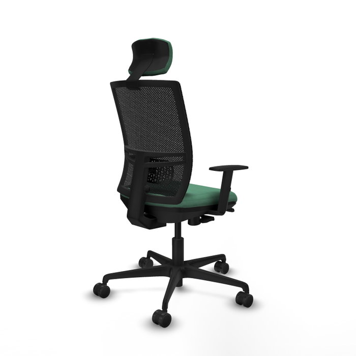 PIQUERAS Y CRESPO Silla de oficina Yunquera con mecanismo Sincro/Traslack, Verde esmeralda y Negro PIQUERAS Y CRESPO Silla de oficina Yunquera con mecanismo Sincro/Traslack, Verde esmeralda y Negro
