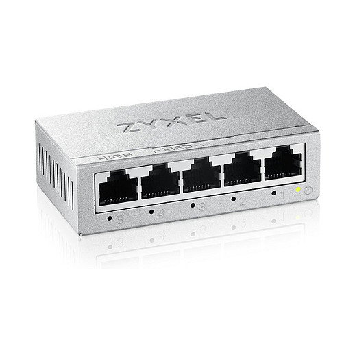 Zyxel GS-105B V5-EU0101F Conmutador Gigabit Ethernet de 5 Puertos No Administrado, Desktop, L2, Capacidad 10 Gbit/s, Marca Zyxel