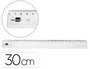 Liderpapel Regla de Plástico Transparente Irrompible 30 cm
