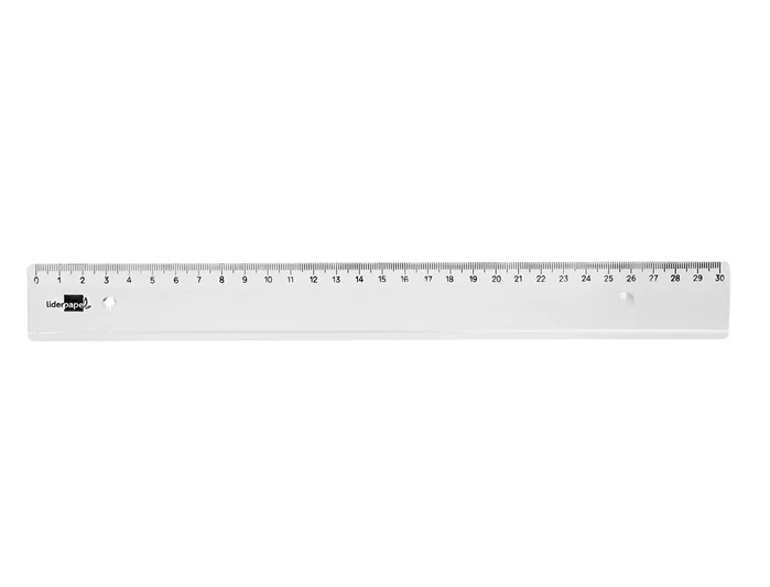 Liderpapel Regla de Plástico Transparente Irrompible 30 cm