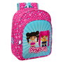 Mochila Escolar Pinypon Azul Rosa 26 x 34 x 11 cm