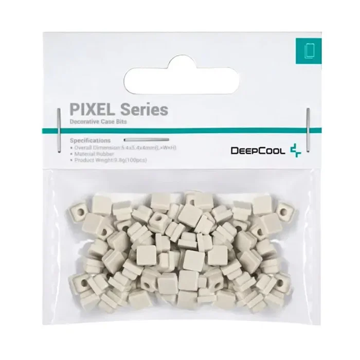 Deepcool PIXEL R-PIXEL-GY100-G-1 - 100 Pegatinas Decorativas para Chasis PC, Gris, Universal, Serie Pixel