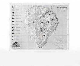 Jurassic Park Mapa topográfico Isla Nublar