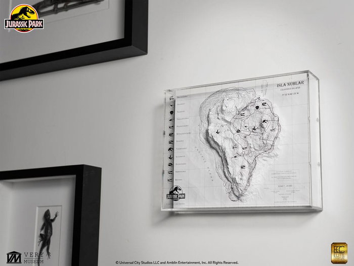 Jurassic Park Mapa topográfico Isla Nublar