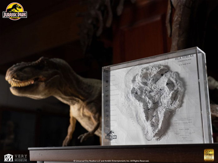 Jurassic Park Mapa topográfico Isla Nublar