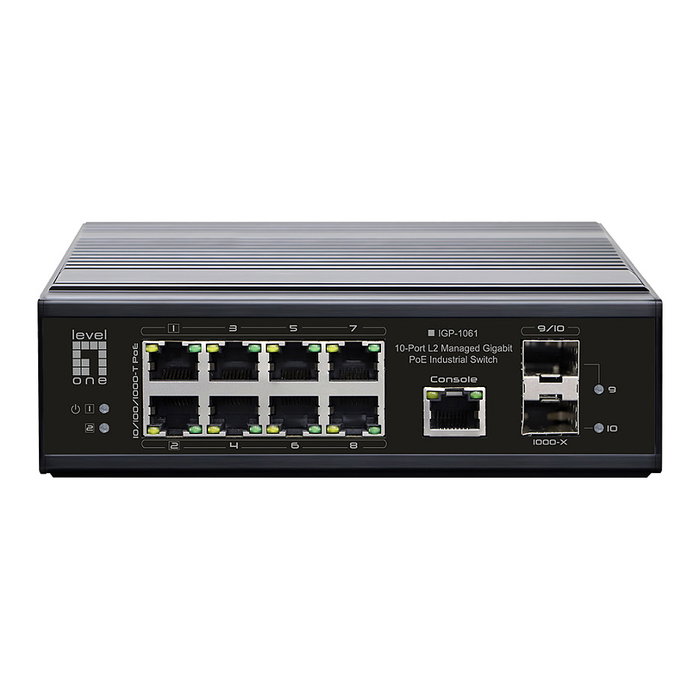Level One Switch IGP-1061 8 Puertos Gigabit Ethernet 8xPoE+ 2xSFP 240W PoE Gestionado L2