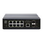 LevelOne IGP-1061 Switch Industrial Gestionado L2 con 8 Puertos PoE y 2 SFP