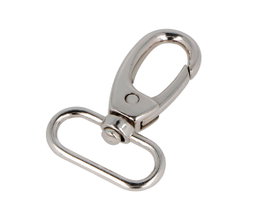 Innspiro Mosquetón con Anilla Ovalada de Zamak Níquel 32 mm (Pack de 3)