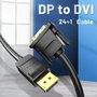Vention Cable Conversor HAFBG DisplayPort Macho a DVI Macho 1.5m Negro