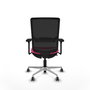 PIQUERAS Y CRESPO Silla de oficina Haches Rosa y Negro con Brazos 3D
