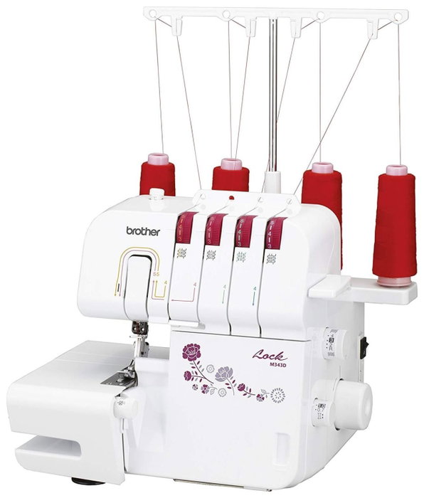 Brother M343D Overlock Rojo, Blanco