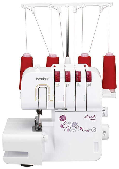 Brother M343D Overlock Rojo, Blanco