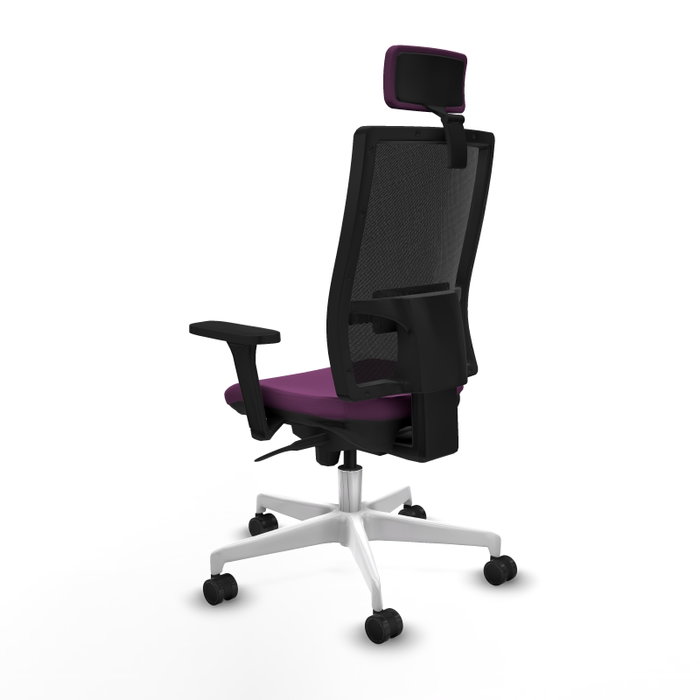 PIQUERAS Y CRESPO Silla de oficina Horna Morado y Negro