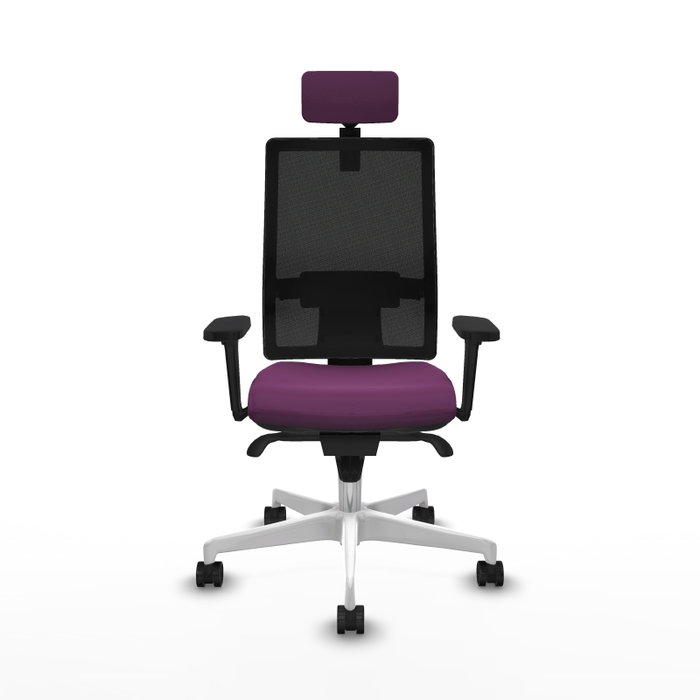 PIQUERAS Y CRESPO Silla de oficina Horna Morado y Negro