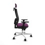 PIQUERAS Y CRESPO Silla de oficina Horna Morado y Negro