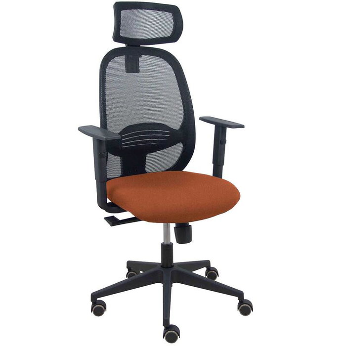 PIQUERAS Y CRESPO Silla de oficina Cilanco con mecanismo Sincro, Marrón y Negro