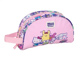 SAFTA - Neceser Portamochilas Hello Kitty & Friends adaptable con bolsillo interior, 26x16x9 cm