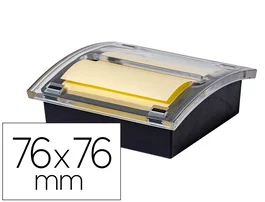 Q-connect Dispensador Bloc Notas Adhesivas Quita y Pon Zigzag KF02161 Negro con 1 Bloc 76x76 mm