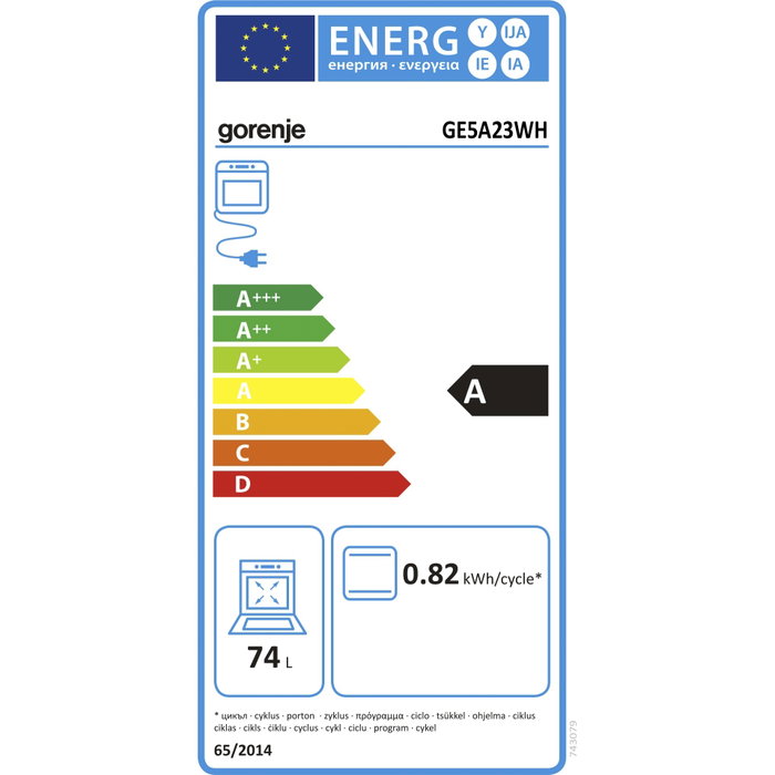 Gorenje GE5A23WH Cocina Eléctrica Independiente de 50 cm Gorenje GE5A23WH Cocina Eléctrica Independiente de 50 cm