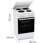 Gorenje GE5A23WH Cocina Eléctrica Independiente de 50 cm