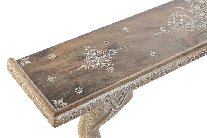 DKD Home Decor Estantería Indio RK 22 Natural Blanco Mango 15 x 28 x 78 cm