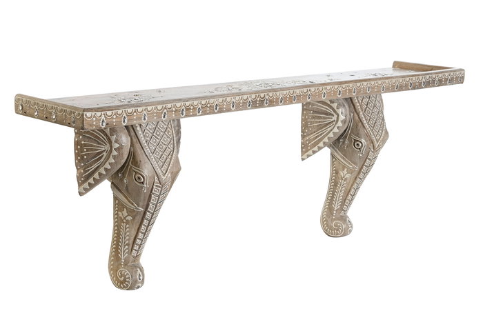 DKD Home Decor Estantería Indio RK 22 Natural Blanco Mango 15 x 28 x 78 cm