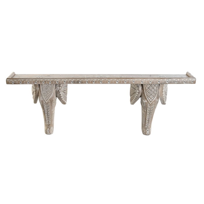 DKD Home Decor Estantería de Mango Elefante Natural y Blanco DKD Home Decor Estantería de Mango Elefante Natural y Blanco